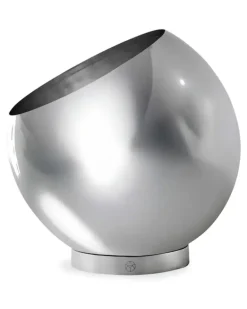 Globe Blumentopf mit Oblique-Schnitt - Silber