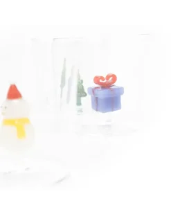 Gläser mit Weihnachtsmotiven (6er-Set) - Weiß