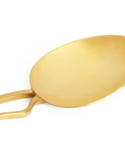 Goldfarbenes Löffel-Set mit Spiralgriff