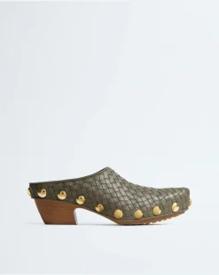 Gondola Clog-Grau & Silberfarben - Damen