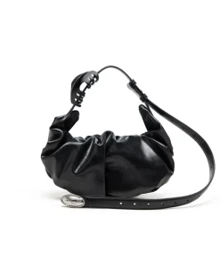 Grab-D-Small Hobo-Tasche mit gerafftem Design - Schultertaschen - Damen - Schwarz