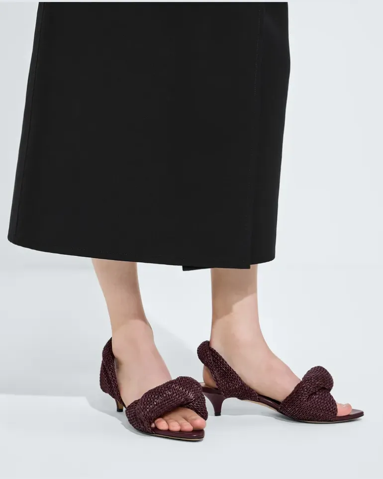 Grace Slingback-Sandalen-Bordeaux - Damen