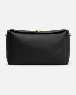 Große Carrousel Tasche aus schwarzem Leder Unisex