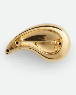 Große Drop Brosche-Gold - Damen