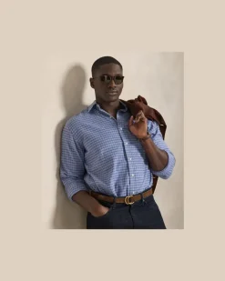 Große Größen - Sportshirt aus Twill Blue