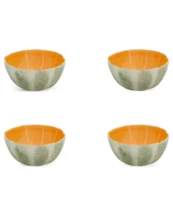 Große Meloa Schalen (4er-Set) - Grün