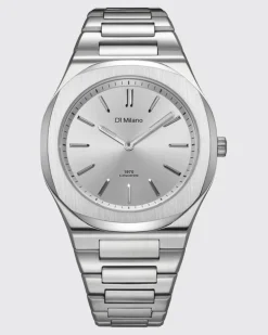 Groovy Silver Automatikuhr aus Edelstahl Grau