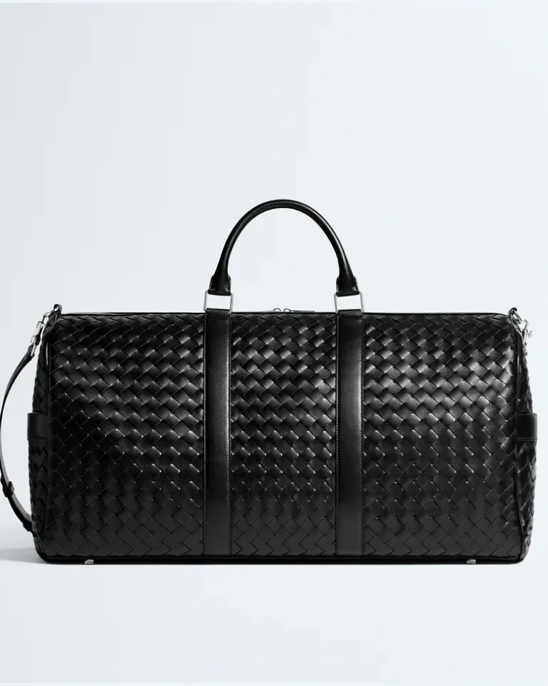 Grosse Intrecciato Reisetasche-Schwarz - Herren