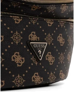 Gürtel mit Monogramm-Print - Schwarz