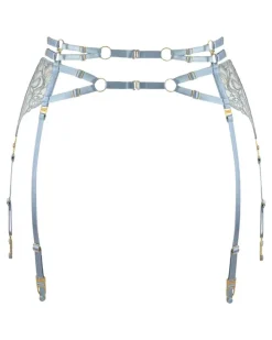 Gürtel mit Perlenstickerei - Blau
