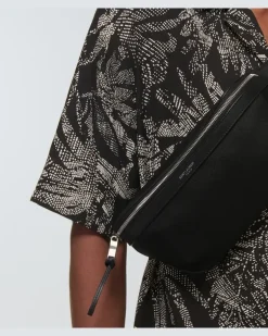 Gürteltasche aus Leder Schwarz