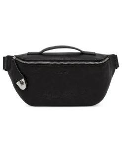 Gürteltasche aus Leder - Schwarz