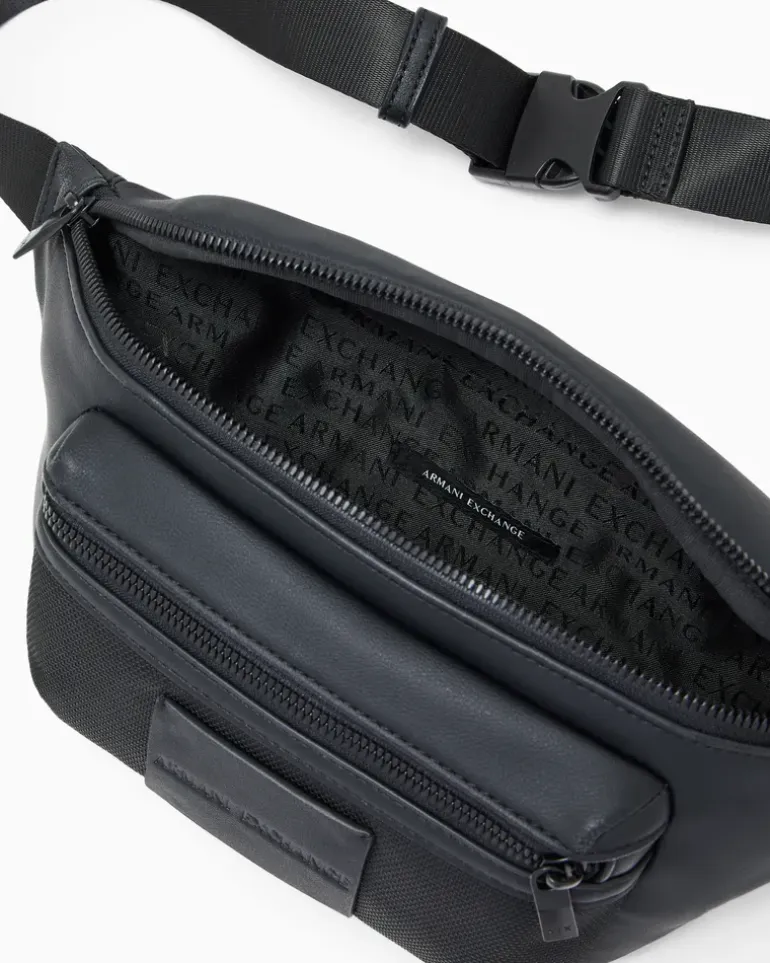 Gürteltasche aus Polyamid mit einem verstellbaren Riemen Schwarz