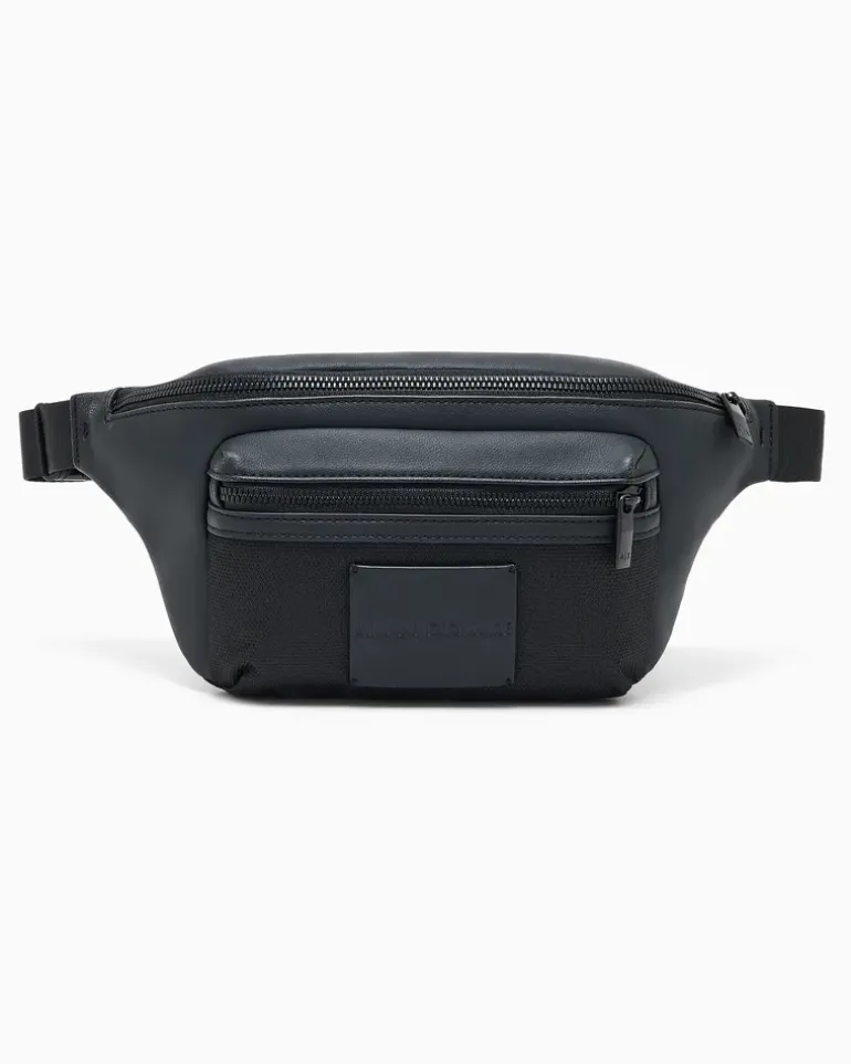 Gürteltasche aus Polyamid mit einem verstellbaren Riemen Schwarz