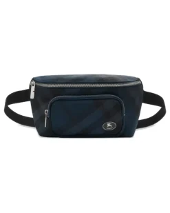 Gürteltasche mit Karomuster - Blau