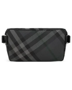 Gürteltasche mit Karomuster - Grau