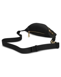 Gürteltasche mit Logo-Applikation - Schwarz