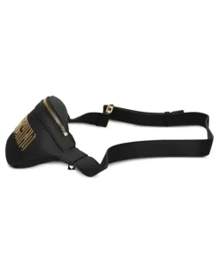 Gürteltasche mit Logo-Applikation - Schwarz