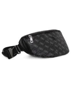 Gürteltasche mit Logo-Print - Schwarz