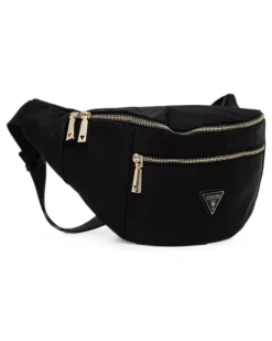 Gürteltasche mit Logo-Schild - Schwarz