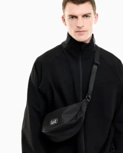 Gürteltasche mit Logo und verstellbarem Schultergurt Schwarz