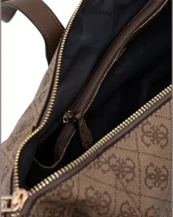 Gürteltasche mit Monogramm-Print - Nude