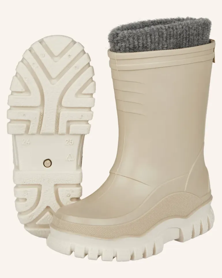 Gummistiefel Uni Gefüttert beige