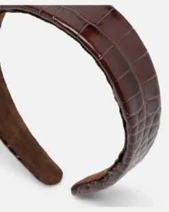 Haarband Cruz aus Leder Braun