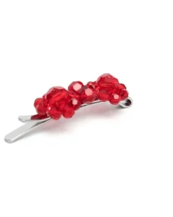 Haarspange mit Kristallverzierung - Rot