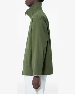 Half-Zip-Jacke mit Stehkragen - GREEN