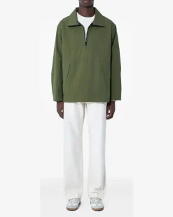 Half-Zip-Jacke mit Stehkragen - GREEN