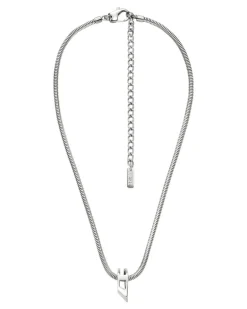 Halskette aus Edelstahlgliederkette - Halsketten - Unisex - Silber