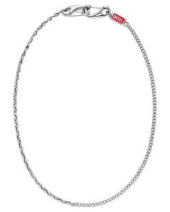 Halskette aus Edelstahl mit mehreren Tragemöglichkeiten - Halsketten - Unisex - Silber