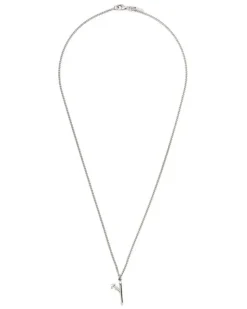 Halskette mit Alphabet-Anhänger - Silber