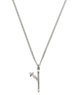 Halskette mit Alphabet-Anhänger - Silber