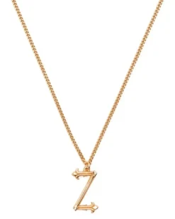 Halskette mit Buchstaben-Anhänger - Gold