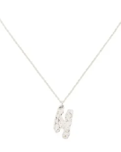 Halskette mit H-Anhänger - Silber