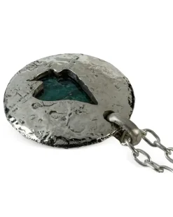 Halskette mit rundem Anhänger - Silber