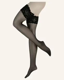 Halterlose Strümpfe Satin Touch 20 Den schwarz 7005