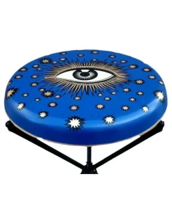 Handbemalter Hocker - Blau