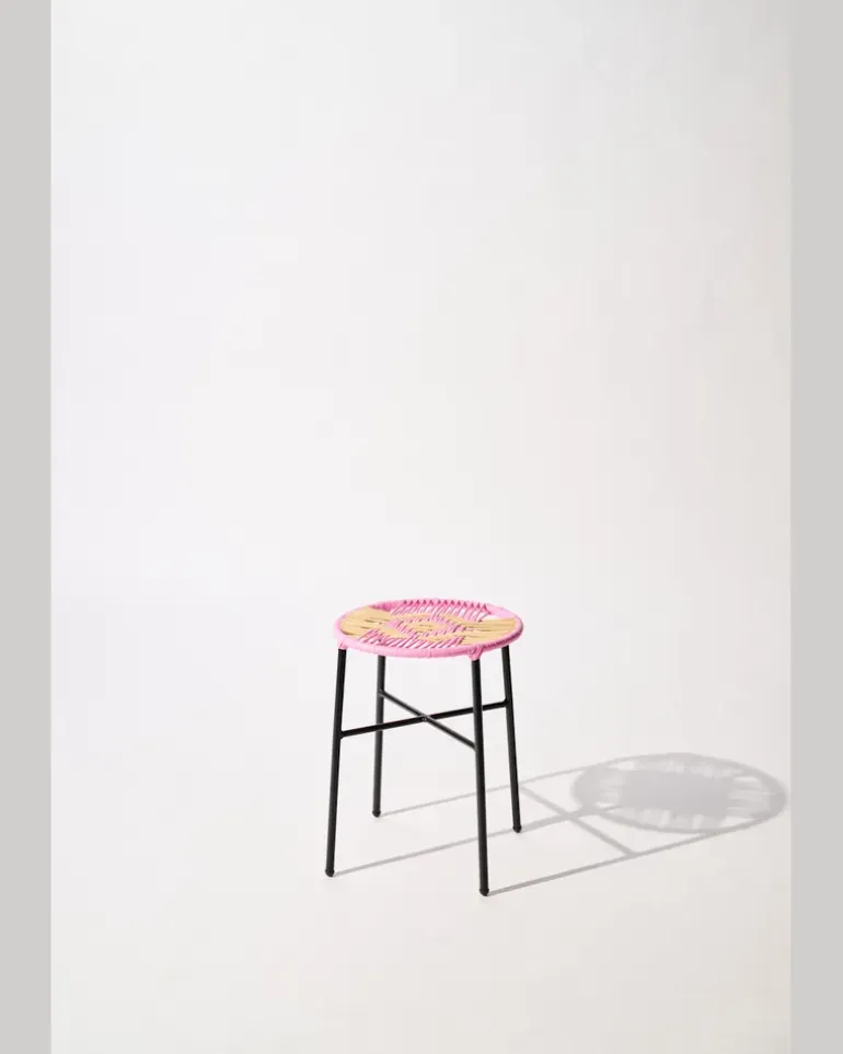 Handgeflochtener Hocker Multi
