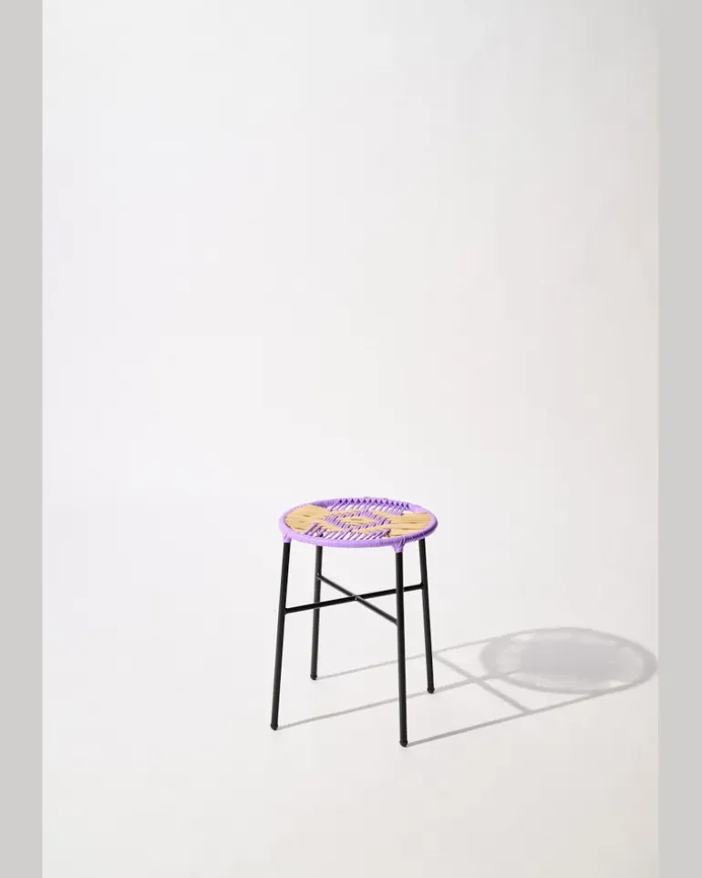 Handgeflochtener Hocker Multi