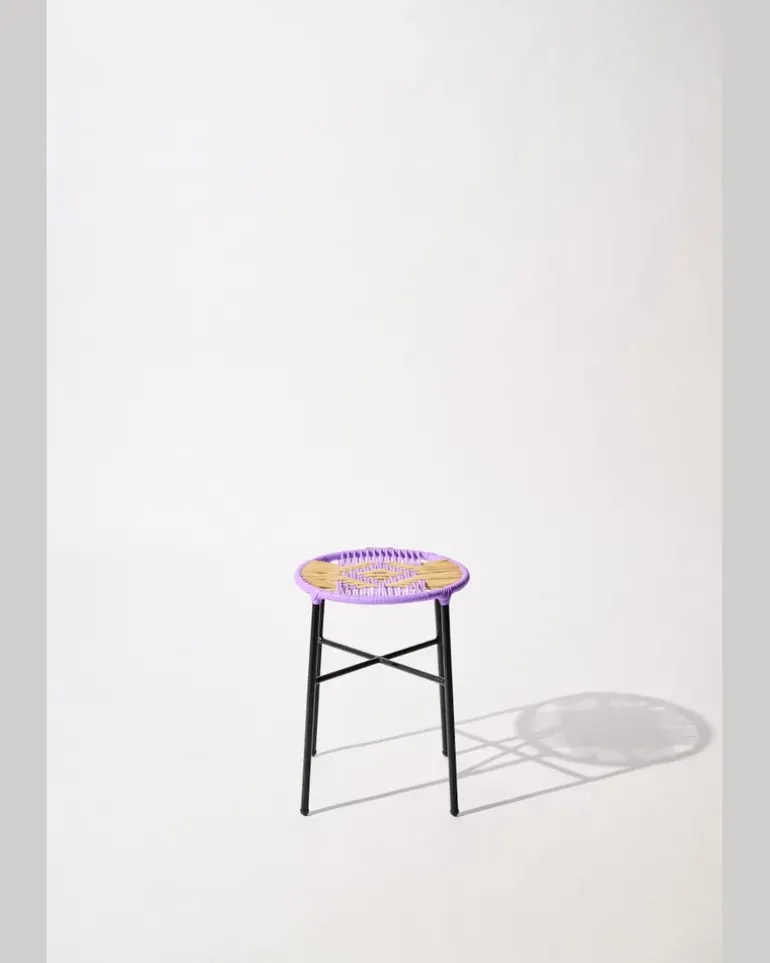 Handgeflochtener Hocker Multi