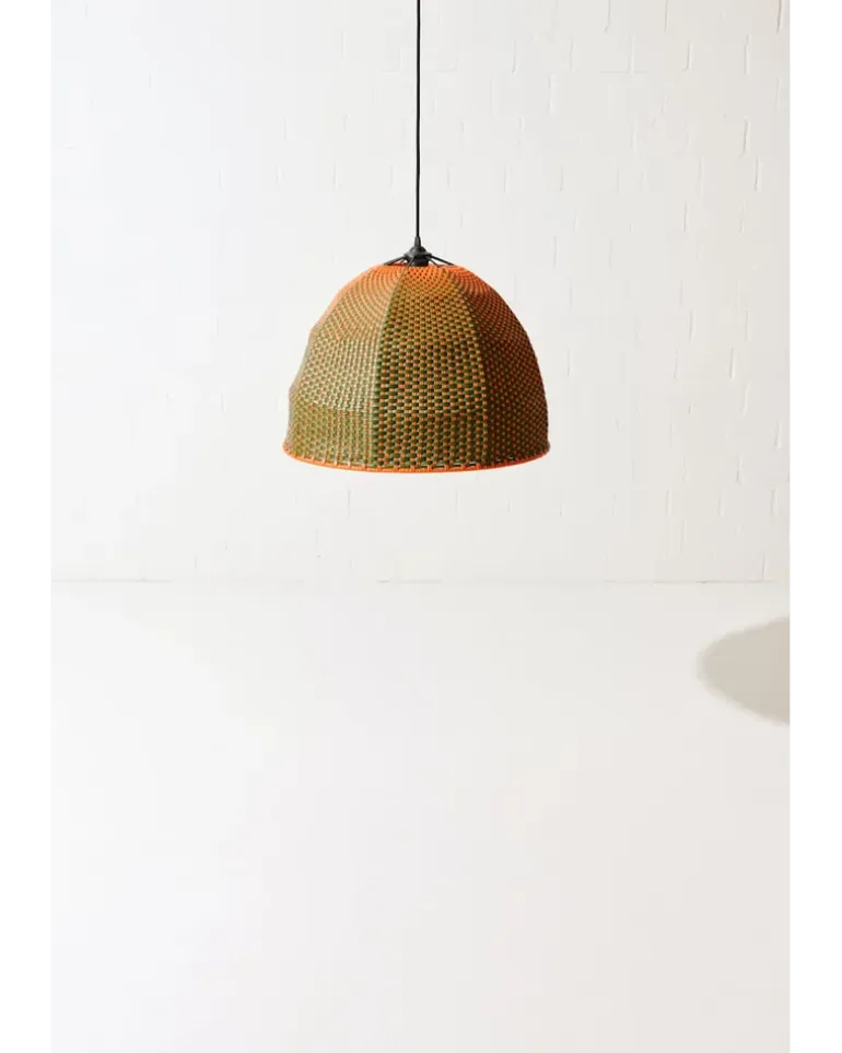Handgeflochtener Lampenschirm Orange