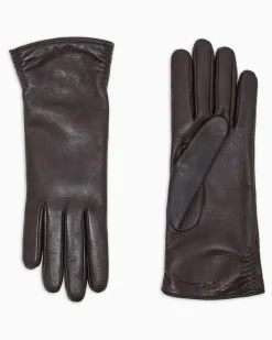 Handschuhe aus Lammnappaleder Braun