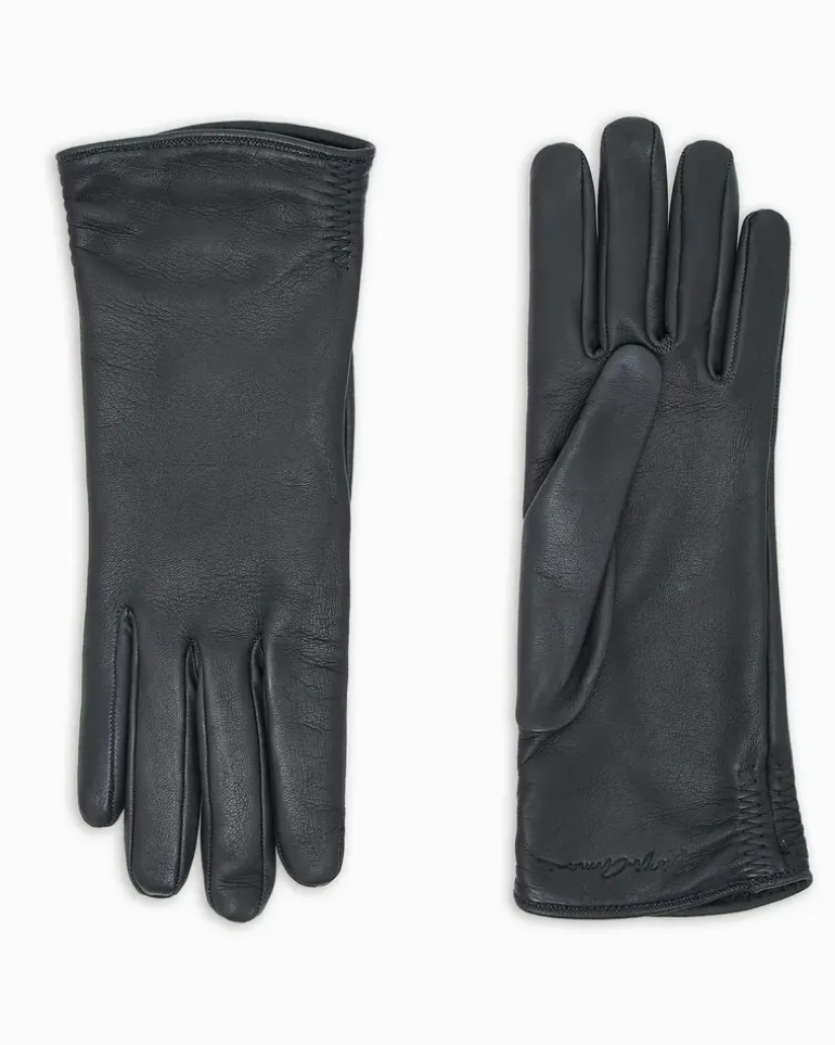 Handschuhe aus Lammnappaleder Grau
