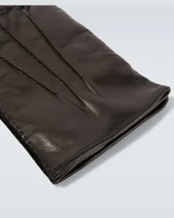Handschuhe aus Leder Schwarz