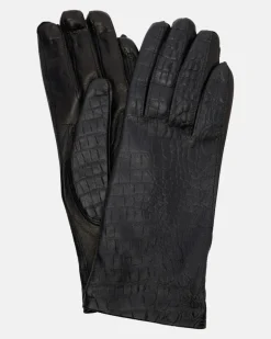 Handschuhe aus Leder Schwarz