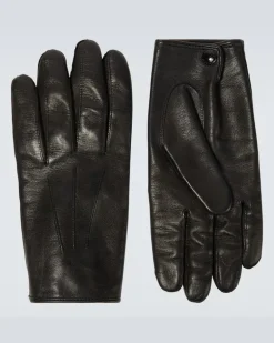 Handschuhe aus Leder Schwarz