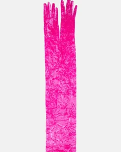 Handschuhe aus Samt Rosa